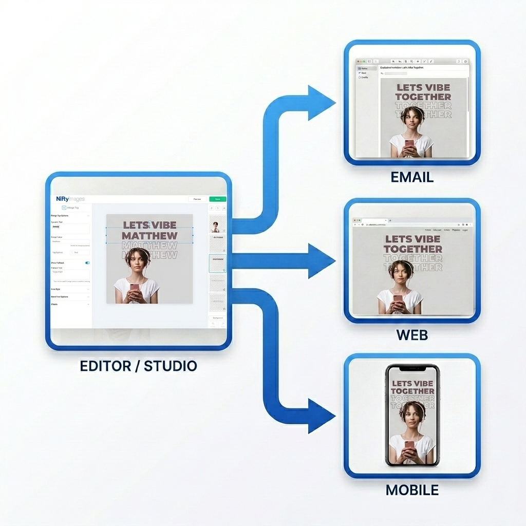 NiftyImages personalization on mobile devices