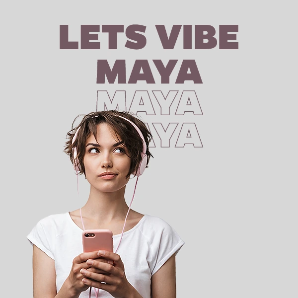 Actual preview: Let's vibe Maya, with the short name in the personalized text layers