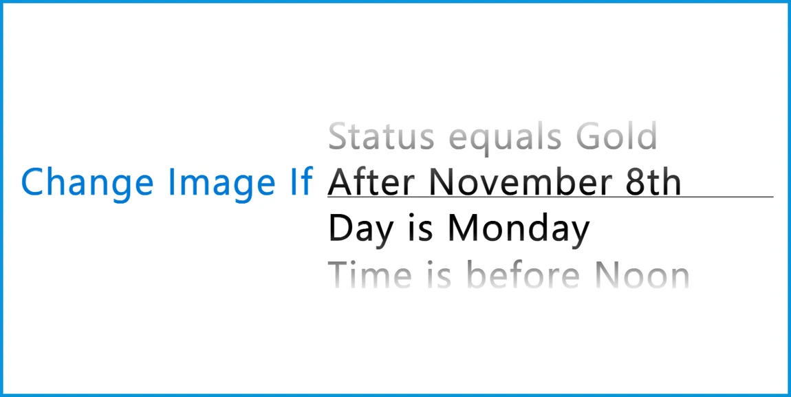 Rule condition examples include membership status, date, day of week and time of day