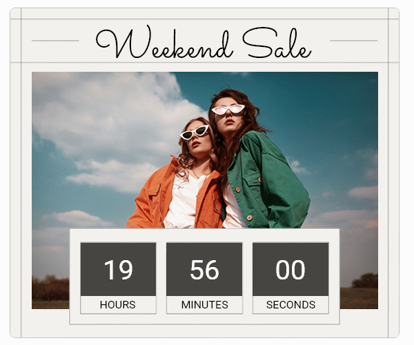 Timer with drop shadow