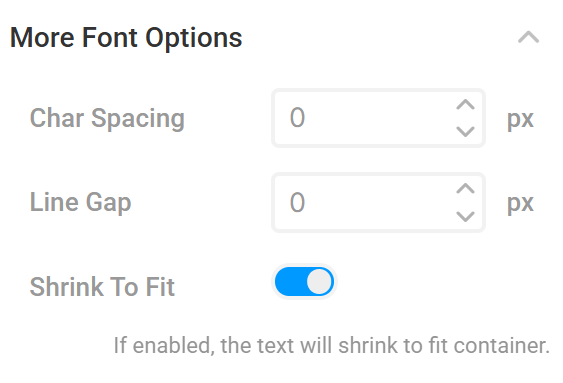 Personalized text automatically shrinking to fit inside its text box